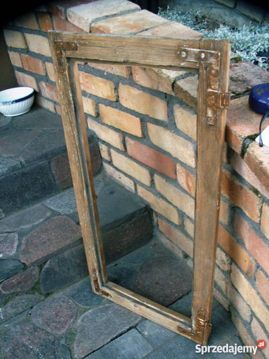 Stare okno rama okienna retro loft lustro