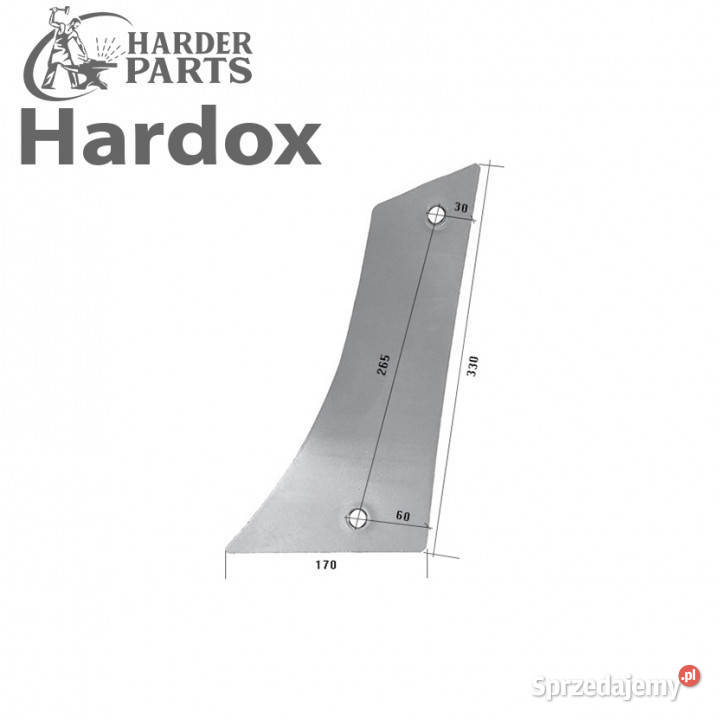 Pierś HARDOX 1903525L części do pługa LANDSBERG Suwałki