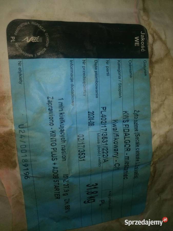 Sprzedam pszenice Kołbiel