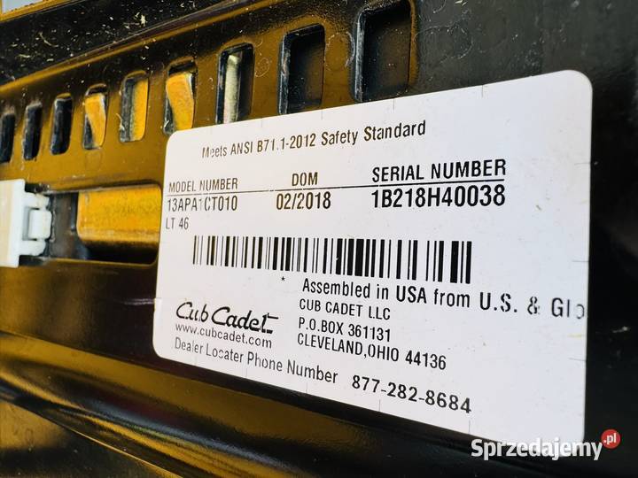 Traktorek kosiarka Cub Cadet XT1 Kohler 22 z USA podlaskie