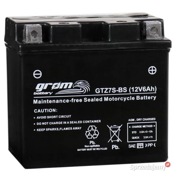Akumulator motocyklowy GROM GTZ7SBS YTZ7SBS 12V akumulatory Starogard Gdański