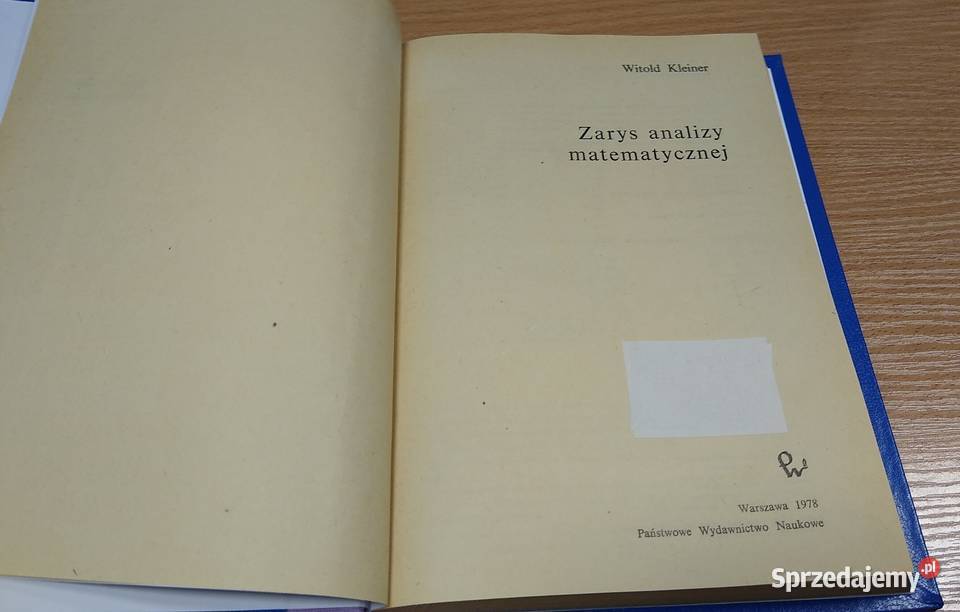 Zarys analizy matematycznej Witold Kleiner Gdańsk sprzedam