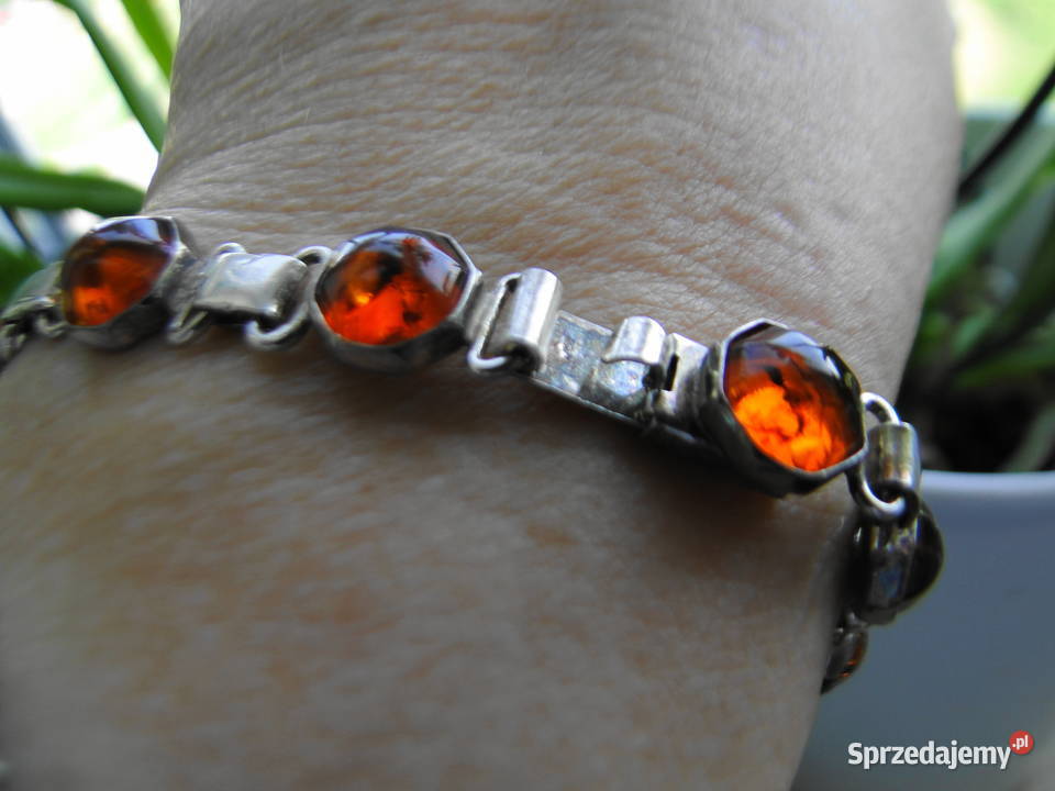 Śliczna antykwaryczna bransoletka srebro i mazowieckie Warszawa