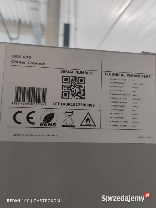 Szafa chłodnicza Szron QRX 600 dolnośląskie Wrocław