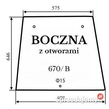 Szyba szyby do kabiny Szyszka C330 C360 Rogóźno