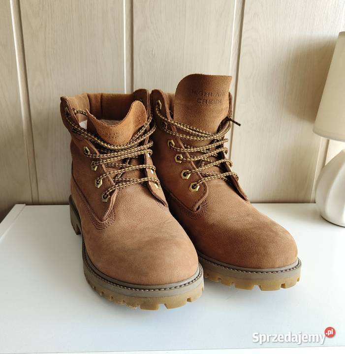 Buty zimowe Highland Creek 39 skórzane brązowe Szczecin