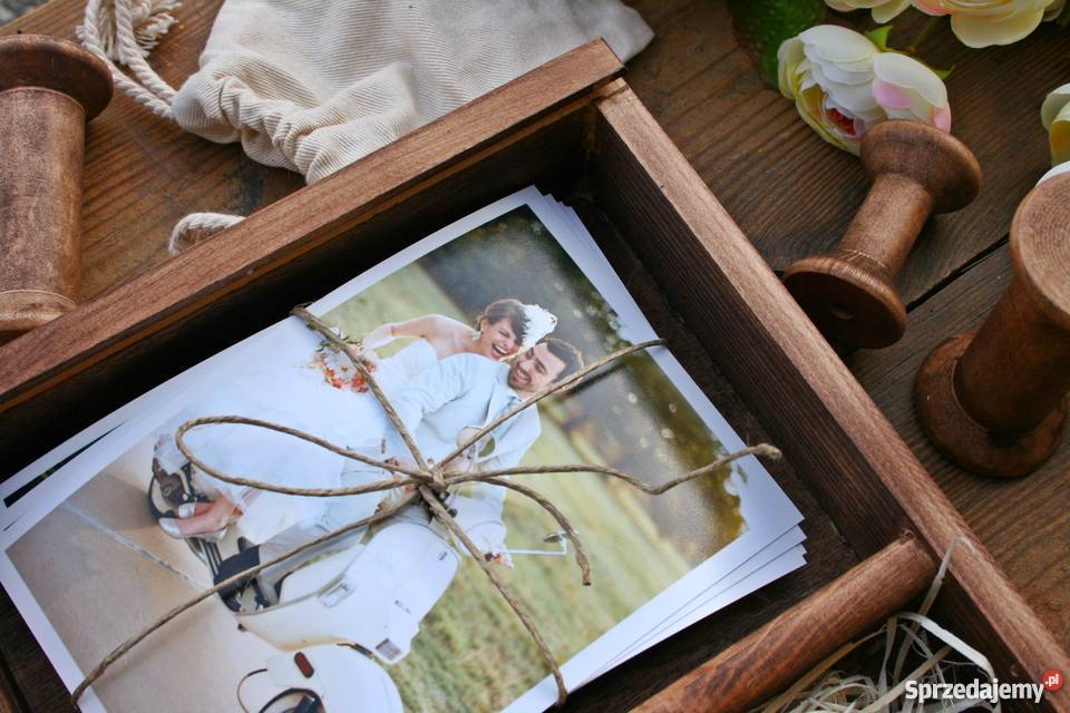 Drewniane pudełko na zdjęcia pendrive 16 GB Poznań