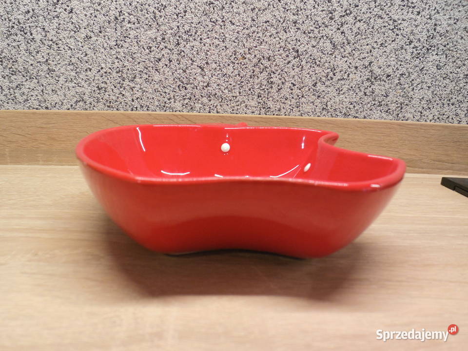 Miseczkasalaterka ceramiczna w kształcie jabłka Porcelana i szkło Raszków