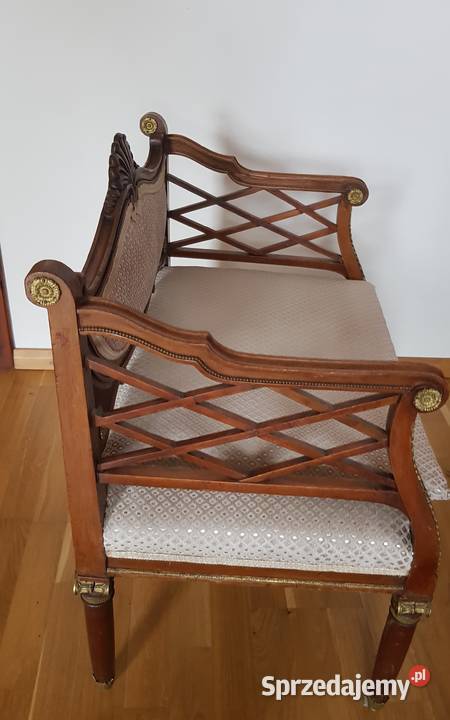 Fotel empire orzech ok 1800 oryginal Orneta