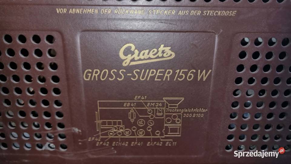 Luksusowe zabytkowe Radio Graetz Gross Super łódzkie