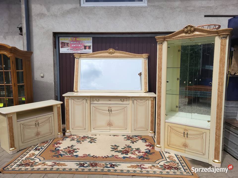 Komplet mebli włoskich komoda witryna lustro Sypniewo