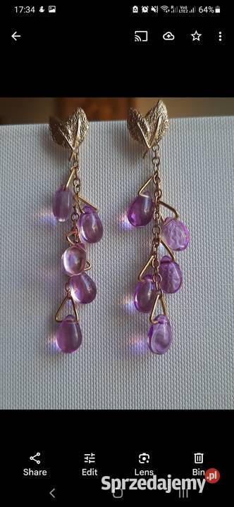 Kolczyki handmade Lilac Rain Warszawa sprzedam