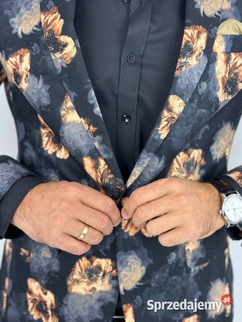 GIOVANNI PERA Marynarka męska D627 czarna w wielkopolskie Ostrów Wielkopolski