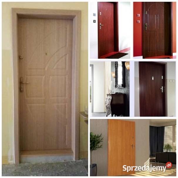 Drzwi zewnętrzne wejściowe do mieszkania w bloku Skawina
