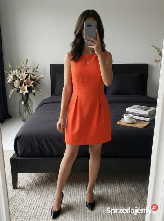 Koralowa sukienka Mohito r 42 czerwony Bytom sprzedam