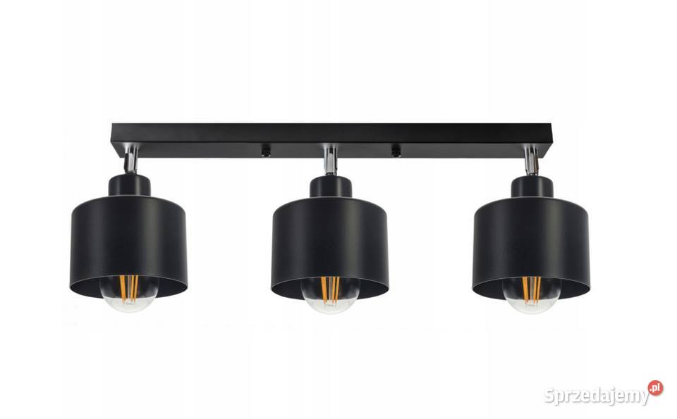 Lampa sufitowa potrójna regulowana 3xE27 Czarna Choroszcz