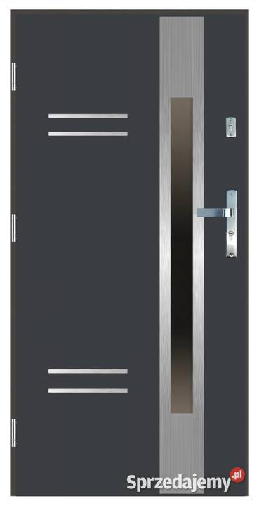 Drzwi wejściowe do domu GI41 INOX Antracyt 90 Ciemniewo sprzedam