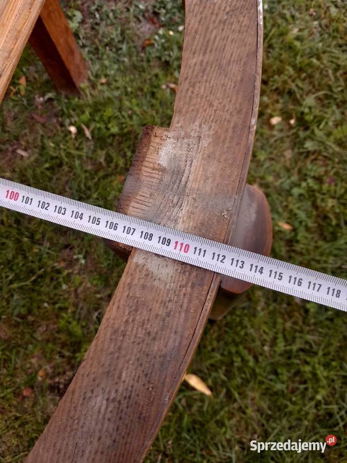Duży drewniany zabytkowy okrągły stół rozkładany Dąbrowa Górnicza
