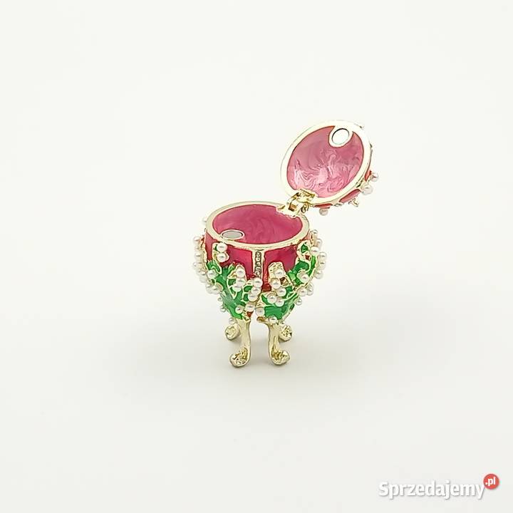 Jajko faberge pojemniki szkatułka małe czerwone Zawiercie