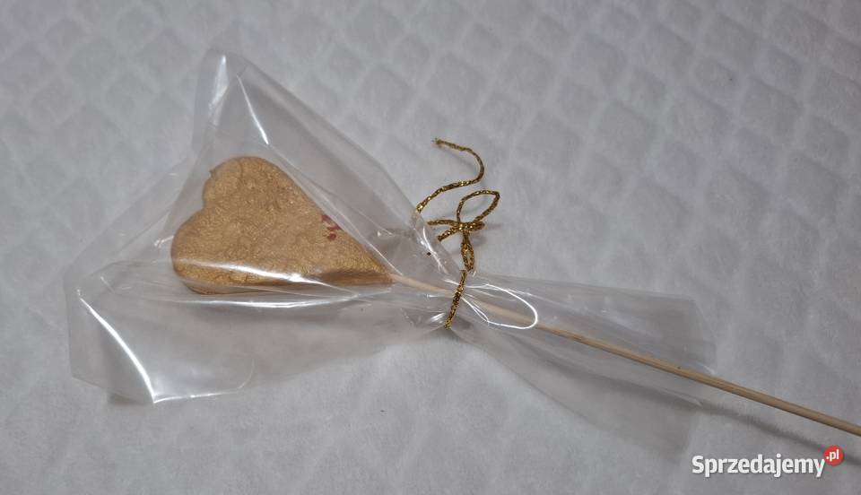 Praca plastyczna Złote serce ozdoba 45x27 śląskie Czeladź sprzedam