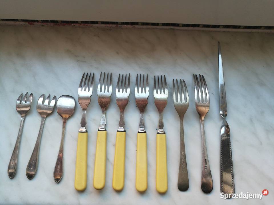 Komplet sztućce stare bakelit Choszczno