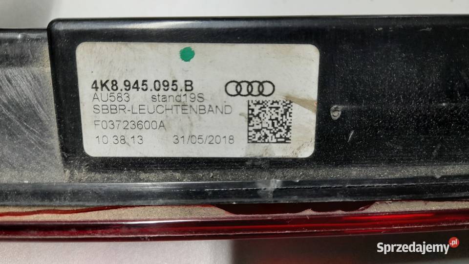 AUDI A7 C8 LAMPA TYLNA W KLAPĘ BLENDA 4K8945095B