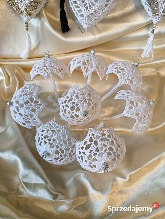 Parasolki szydełkowe ozdoby choinkowe Lublin