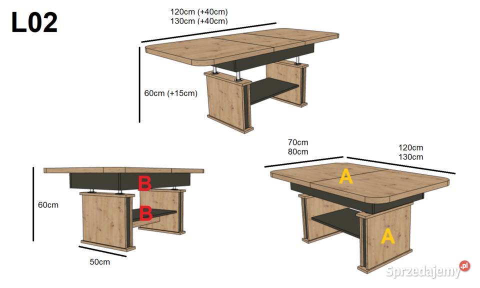 Ławostół Stół Ława L02 RAMA podnoszony świętokrzyskie Kielce