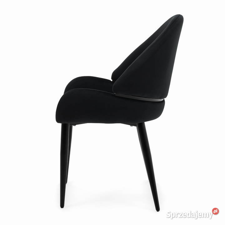 Krzesło Tapicerowane Bergamo Czarne Wysyłka 24H Tarchały Małe