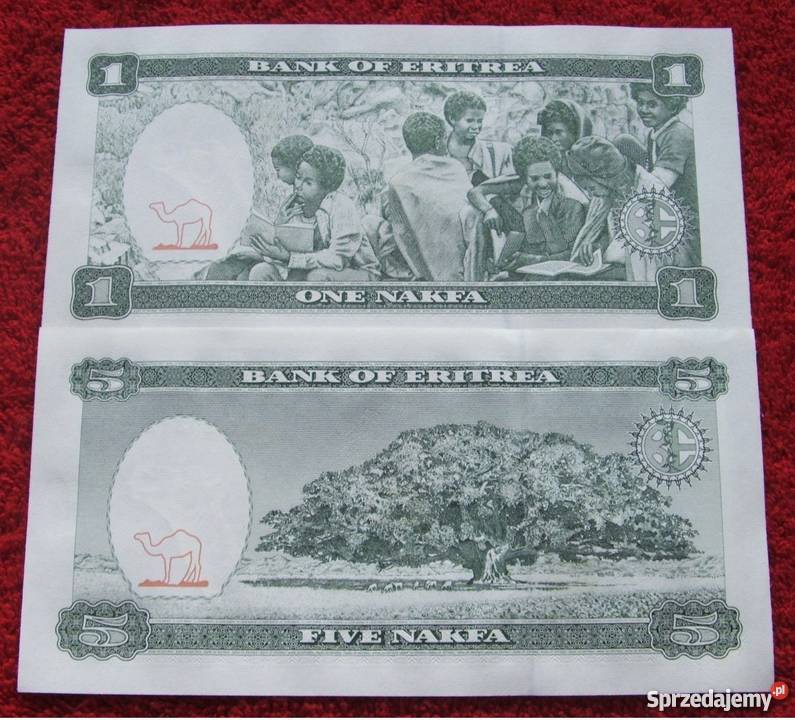 ERYTREA Kolekcjonerskie Banknoty Zestaw 2 sztuki Kolekcje Katowice sprzedam
