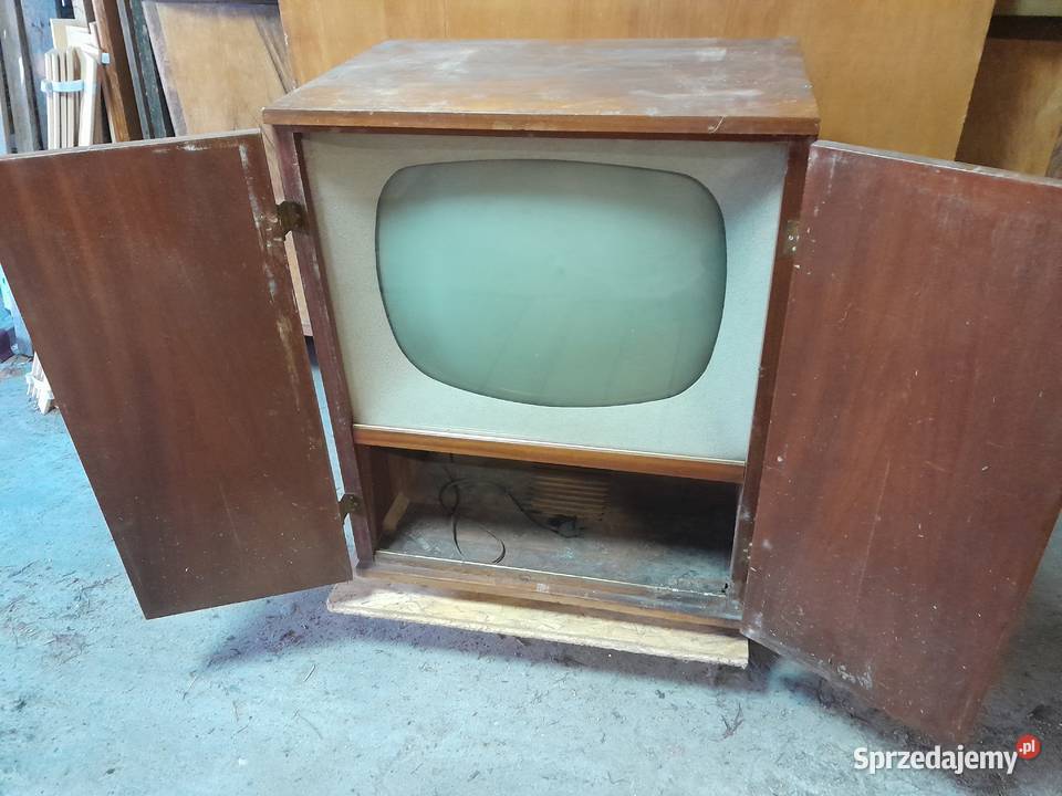 Stary telewizor lampowy Record4 z szafką zabytek Dąbrowa Górnicza sprzedam