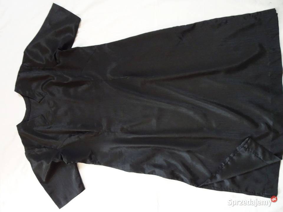 czarna midi sukienka z rozcięciami 44 Nowy Sącz