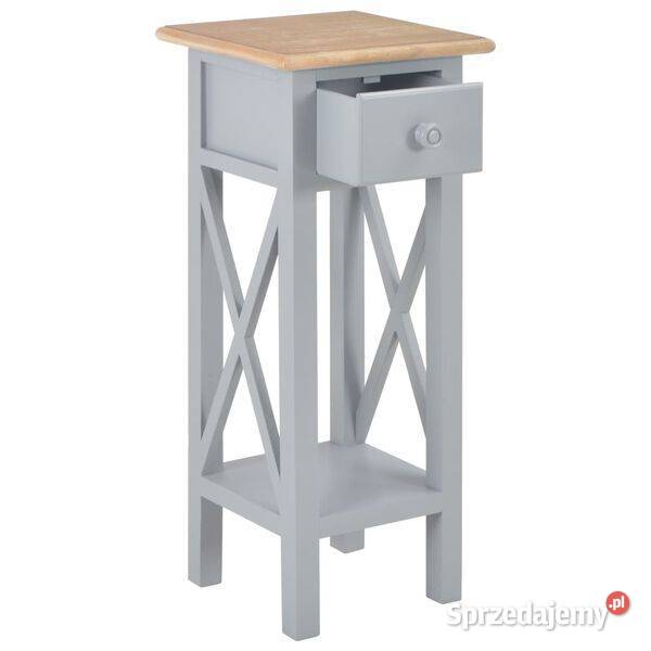 vidaXL Stolik boczny szary 27x27x655 mazowieckie Warszawa