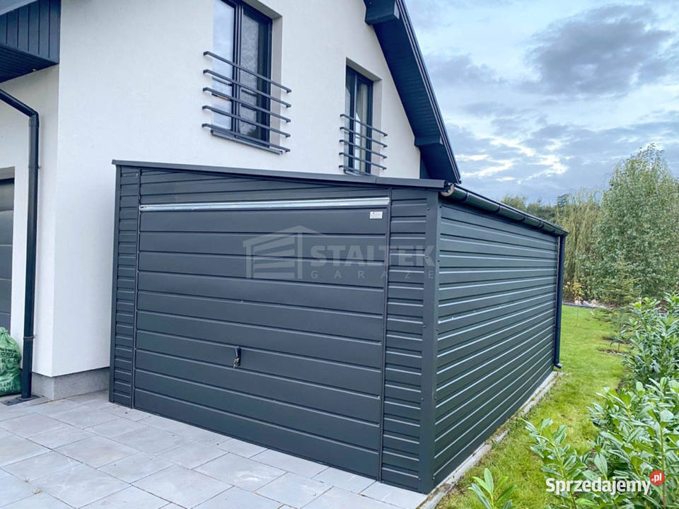Garaz blaszany 4x5m brama uchylna dach spad w Brzesko