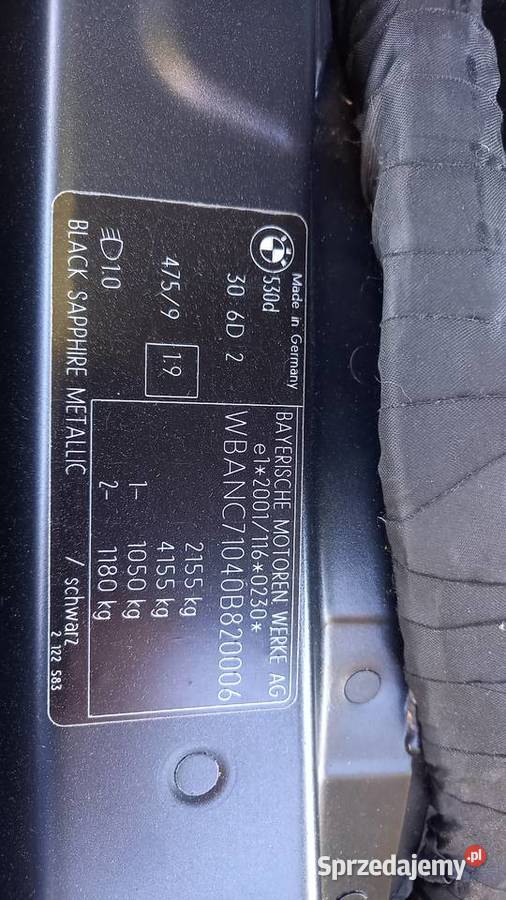 Bmw 530d e60 2004 sedan czarny okazja alusy 18 218KM Proszowice