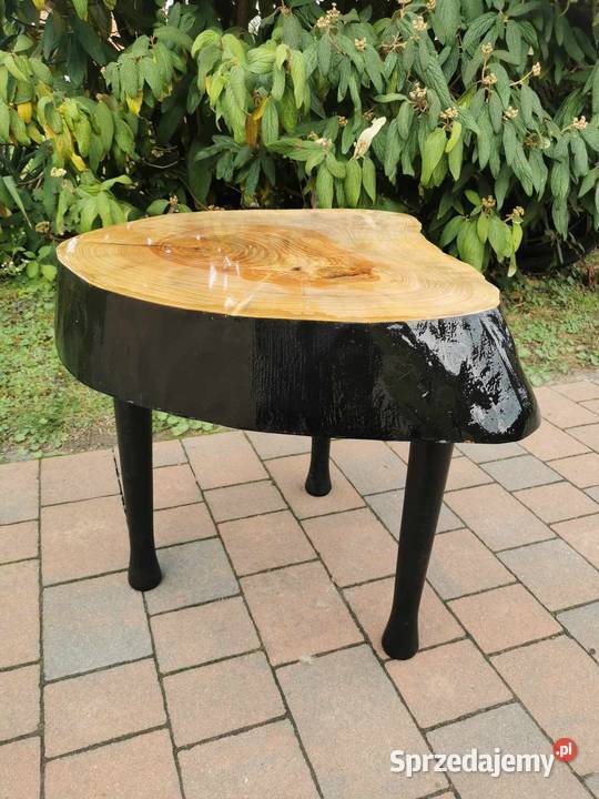 Stolik kawowy plaster olcha żywica epoksydowa Meble Werbkowice