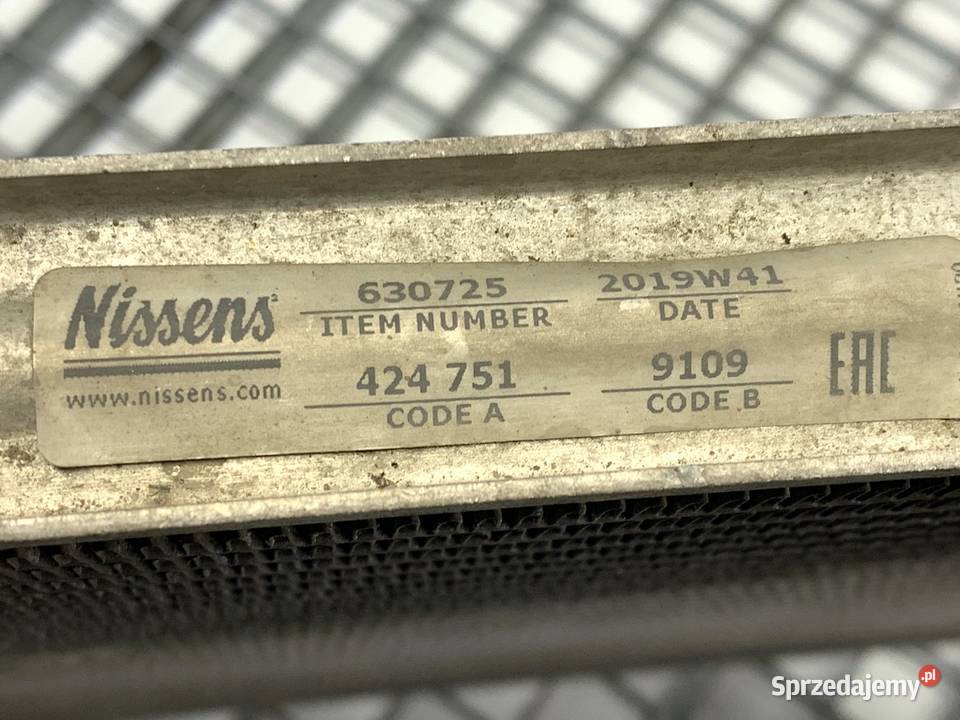 CHŁODNICA WODY OPEL ASTRA J 14 140 630725 0915