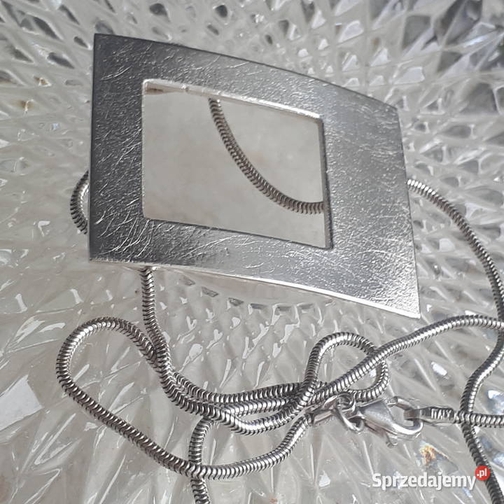 Naszyjnik damski srebro szczotkowane Moda i Styl sprzedam