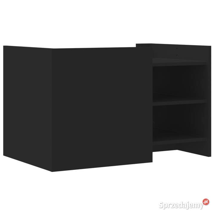 Stolik kawowy czarny 80x50x50 materiał Warszawa