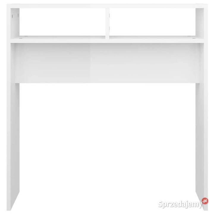 Stolik konsolowy biały wysoki połysk 78x30x80