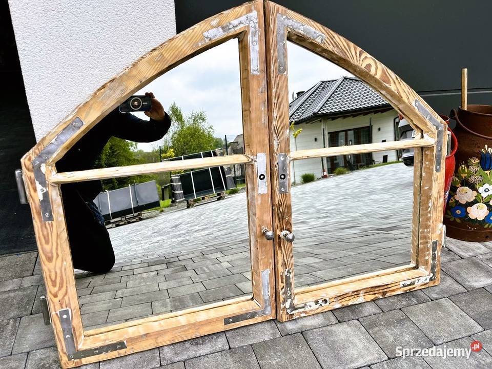 Lustro Stare okno rama okienna retro loft lustro Myślenice sprzedam