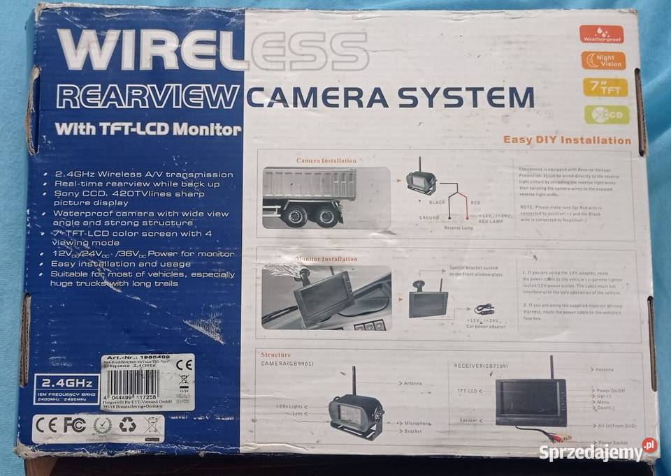 Kamera cofania bezprzewodowa kamper bus TIR Tyczyn sprzedam