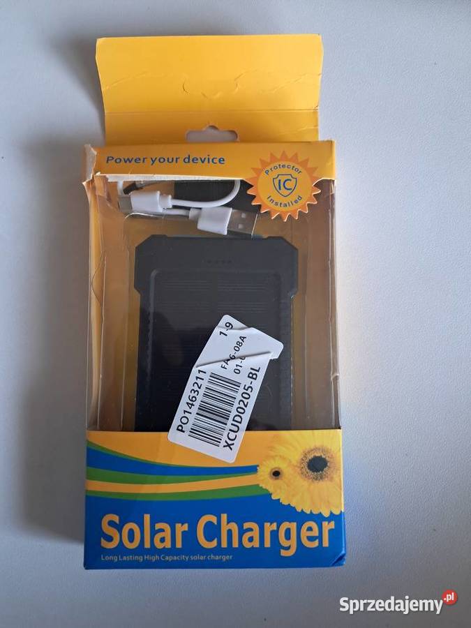 nowy power bank z ładowaniem solarnym i lampką Sandomierz