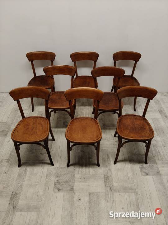 krzesło krzesła Thonet stare gięty buk komplet 8 łódzkie Radomsko