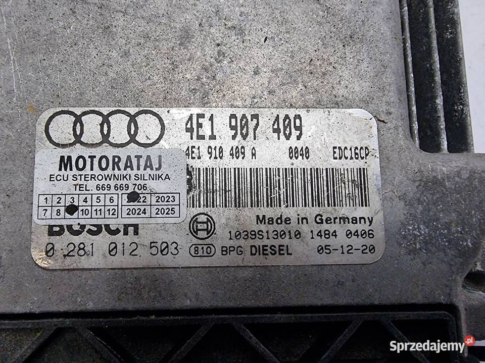 KOMPUTER SILNIKA ECU AUDI A8 D3 4E1901409 Lipno