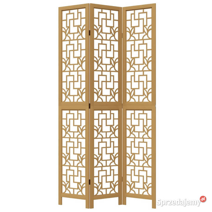 Parawan pokojowy 3panelowy lite drewno paulowni