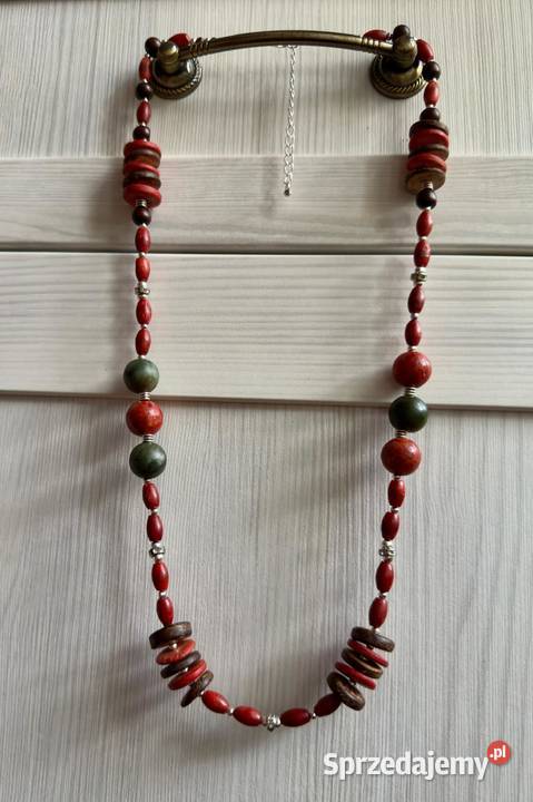 Naszyjnik z korala w stylu BOHO 74 rękodzieło dolnośląskie Legnica sprzedam