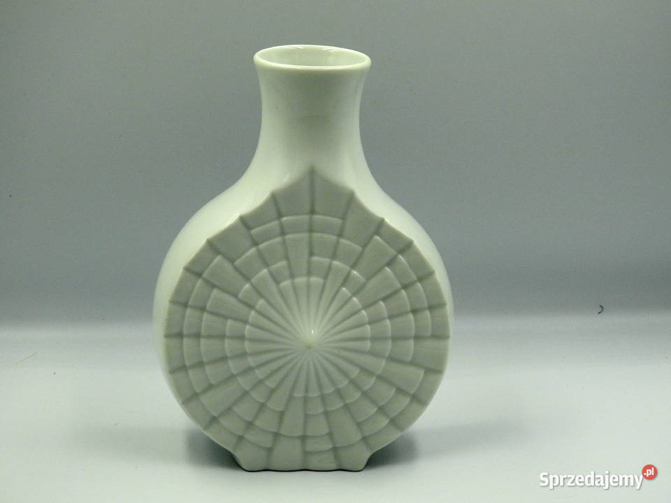 Śliczny biały porcelanowy wazon niemiecki 3D Porcelana i szkło Inowrocław