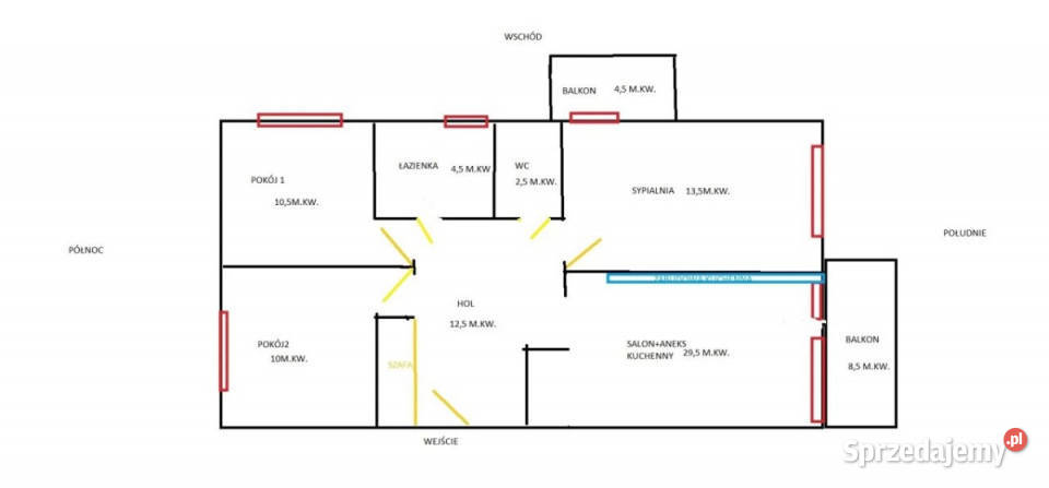 mieszkanie 82m 2balkony Kryształowa Sprzedaż lubelskie Lublin