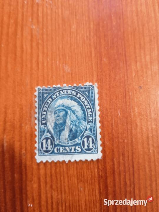 Znaczek USA Indianin 1923 r Żabno